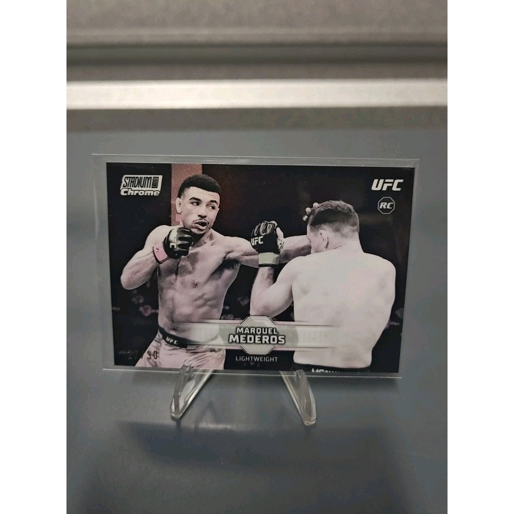 2026 Stadium Club UFC #CB-181 Marquel Mederos Pearl White Chrome /30 RC